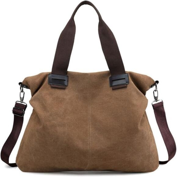 Women's Canvas Tote Bag Shoulder Crossbody Purses Work Travel